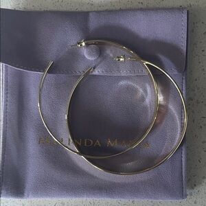 Melinda Maria Shiny Gold Hoop Earrings